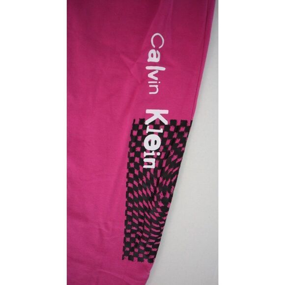 Calvin Klein NM2438510 Men's Sz L Pink/Black "CK" Logo Lounge Jogger Pants $60 - Picture 7 of 11